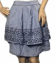 Anthropologie Odille Alpine Dream Skirt Chambray S