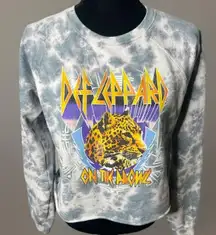 DEF LEPPARD tie dye sweatshirt pullover retro brand‎ XS