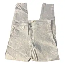 J Brand Intermix Arctic Leopard Print Leggings Denim Jeans White Gray Sz 27 USA