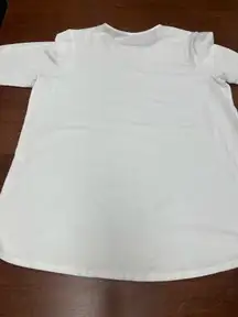 JJill basic white long sleeve cotton and spandex tshirt size L