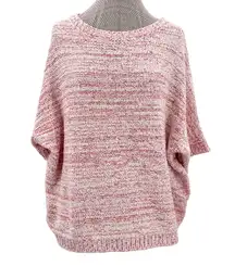 Pepaloves  Pink Short Sleeve Marled Sweater Softgirl Spring Size L