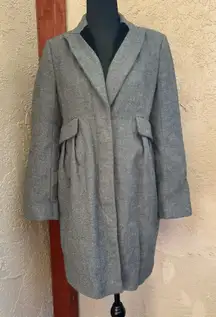 French Connection Classic Gray Tweed Trench Coat