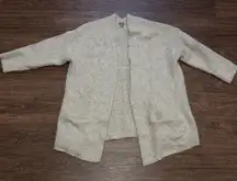 Aerie Wool Blend Cozy Women's Gray Cream Sweater Cardigan Wool Blend L / XL