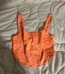 Orange Corset Tank Top