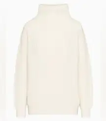 Aritzia Wilfred 100% Merino Wool Sweater Montpellier Turtleneck white size XS