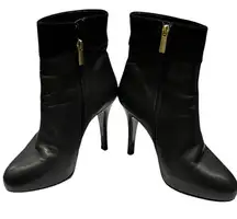Elegant Black Leather Ankle Boots