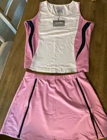 Bolle Pink and White Skirt Set