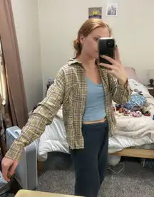 Forever 21 Cropped Plaid Flannel