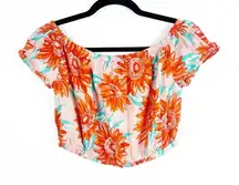 Aerie Off The Shoulder Floral‎ Crop Top