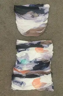 Two piece strapless top & skirt