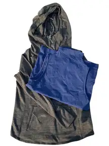 BUNDLE Athleta Women's Hooded Pullover Hoodie and Mock‎ neck sleeveless Size M
