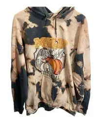 MILF "Man I Like Fall" Acid Dyed Womens Hoodie Sweatshirt 2xl Gray Casual