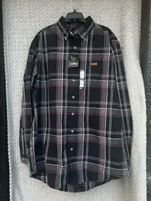 Carhartt men's long-sleeve, button-down plaid shirt size Large Tall new