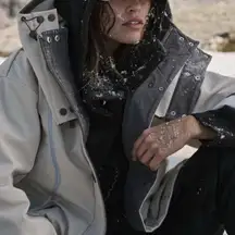 Free people Moon Magic Reflective Rain Parka sz M Nwt