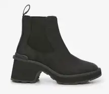 Sorel Women's Hi-Line Heel Chelsea Black Boots Size 10 NWT Waterproof Suede