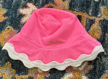 Sundress Bright Pink Scalloped Edge Bucket Hat S