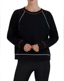 NWT - Black Sweatshirt With Contrast Stitching.