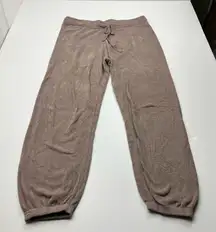 Barefoot Dreams CozyChic Ultra Lite Track Pant Womens Size Medium Brown Soft