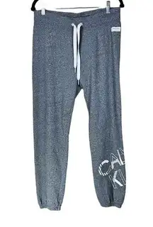 Calvin Klein Pants Womens Medium Grey Performance Joggers Lounge Athleisure LOGO