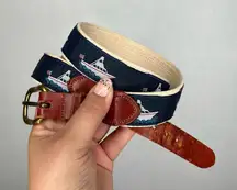 No Brand‎ Leather Nautical Sailboat Woman’s Belt 38 inch