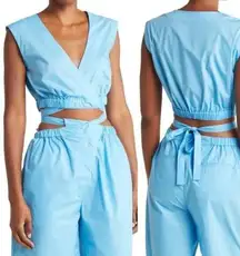 NICHOLAS Tarla Top + Talitha Shorts SET in Blue Swim US 6 NEW