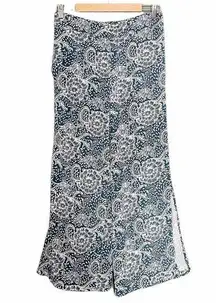 Anthropologie Maeve Blue Tile Print Flowy Pants Size SP Small Petite Boho Summer