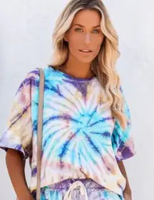 ASHBURY COTTON TIE DYE RELAXED TEE