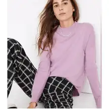 96. Madewell Merino wool & alpaca Ashbury Mock Neck Sweater in Vibrant Lilac med