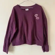 Pact Organic Cotton Sweatshirt Sweater in Rich Purple Lips SZ XL Women’s