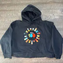 Disney 100 Unified Characters Pullover Hoodie Cropped Size XL