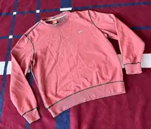 Nike pink sweatshirt with embroidered swoosh  Tagged a size medium M