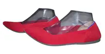 Rothy's The Point Chili Red Flats Size 8.5 Womens Bright Red Pointed Toe Comfort