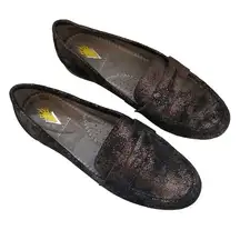 Volatile Lucienne Loafer Black Brown Shimmer 8.5