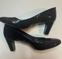 Black Patent Leather Kitten Heels Size 8.5