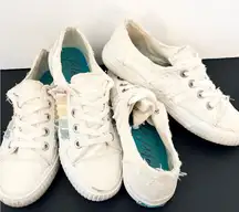 Blowfish Set of 2 White Canvas Sneakers 7.5