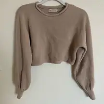 Crop tan sweater