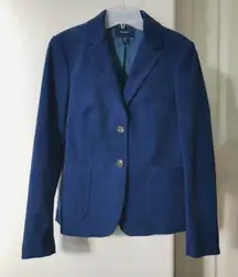 Faconnable Blue Corduroy Blazer Jacket Size 8