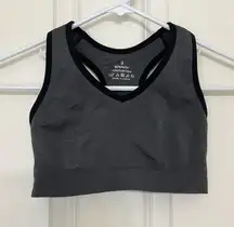 Black and Grey Stretchy Sports Bra in Size Small