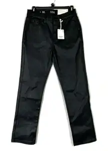 A.n.a. | Black High-Rise Straight Pants Dark Rinse Denim NWT Womens 4
