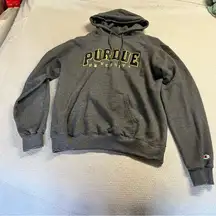 Champion Purdue University Grey Pullover Hoodie Size Medium GUC
