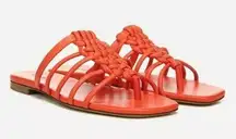 Vince  Womens Dae Strappy Toe Flat Sandals Burnt Orchid 6 M