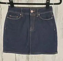 NWOT Allsaints Dark Wash Blue Denim Ace Mini Jean Skirt Women's Size 00