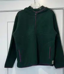 Life Is Good women’s Green Sherpa relaxed fit Hoodie size large.