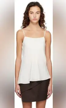 NWT Theory Draped Asymmetric Slip Cami - Ivory - S