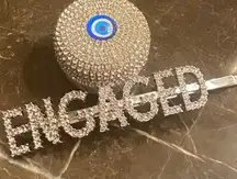 Stunning “Engaged” Rhinestone Hair Clip Hair Pin