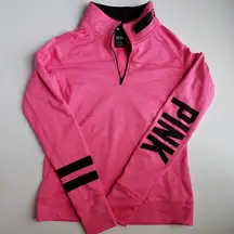 VS PINK Quarter zip yoga top hot pink small
