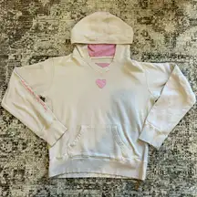 Life Is Good Cream and Pink Hoodie