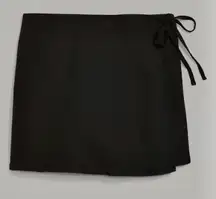 Old Navy Black Wrap Linen Blend Front Skort XL