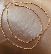 Anthropologie 18K Rose Gold Baby Link Necklace