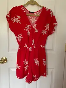 Red Summer romper